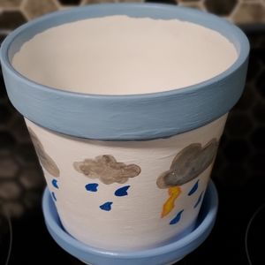 COPY - Hand Painted Terrra Cotta Flower Pot